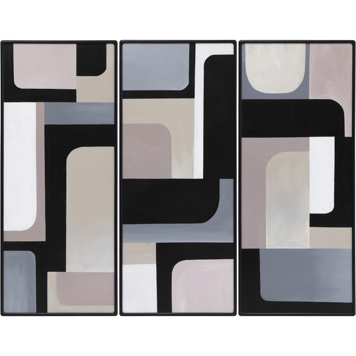 SUNPAN A0368 Radical Interpretation 66 X 28 inch Hand Painted Art, Set Of 3